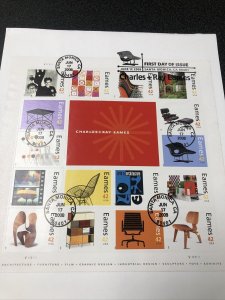 US FDC 4333 Charles & Ray Eames Souvenir First Day Of Issue 2008