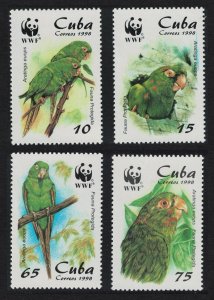 Caribic WWF Birds Parakeet 4v 1998 MNH SC#3961-3964 SG#4298-4301 MI#4156-4159