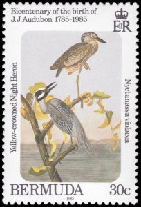 Bermuda 1985 Sc 465-468 Birds Osprey Heron Egret Bluebird CV $14