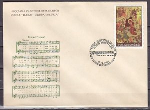 Romania, DEC/93 issue. Chriatmas, Cancel & Cachet on a Cover,