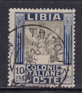 Libya Scott 31, 1921 10L, perf 14 Watermarked Crown, F/VF Used. Scott $160