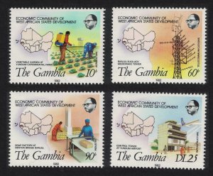 Gambia Economic Community of West African States Development 4v 1982 MNH