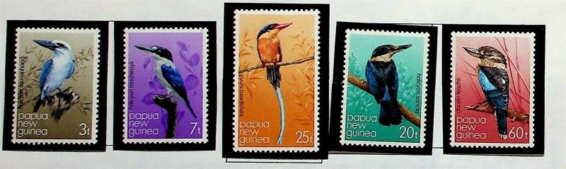 Papua New Guinea Sc 529-533 MNH SET of 1981 - Birds, Kingfisher, Kookaburra