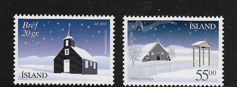 ICELAND, 954-955, MNH, CHRISTMAS