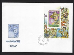 1984 Scouts Mauritania World Jamboree BP Imperf SS FDC