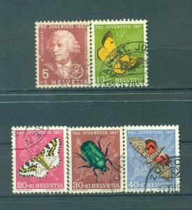 Switzerland sc# B267-271 used cat value $9.90