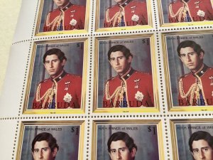 Prince Charles Barbuda  mint never hinged  folded stamps sheet Ref R49414