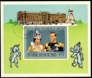 Chad - Cancelled Souvenir Sheet Scott #329 (Queen Elizabeth II)