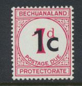 Bechuanaland Postage Due SG D7a Type II  larger 1c  Mounted Mint