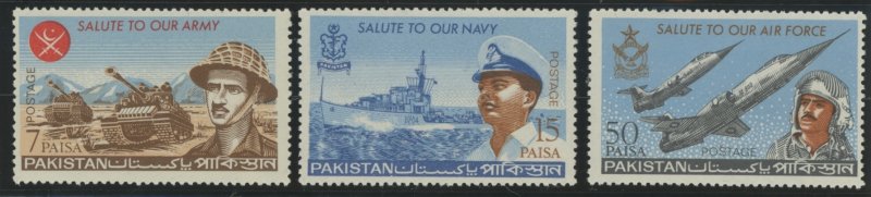 Pakistan #219-221 Mint (NH) Single (Complete Set)