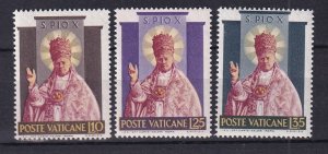 1954 - VATICAN - Scott #182-184 - MH*