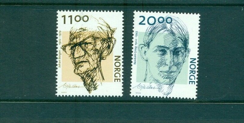 Norway - Sc# - 1336-7. 2002 Authors. MNH $8.50.