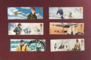 GB 2003 Extreme endeavours (British Explorers) Set of 6 used stamps.