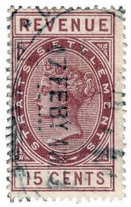 (I.B) Malaya (Straits Settlements) Revenue : Duty Stamp 15c