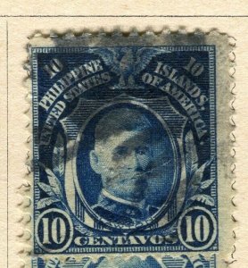 PHILIPPINES; 1906 early Portrait series used 10c. value