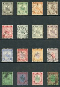 Negri Sembilan SG21/39 1935 set (no 3c and 15c) Fine used