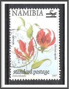 Namibia #959 Flame Lily Surcharged Used