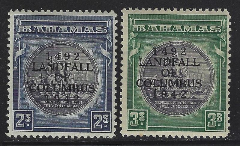 Bahamas 1942 Columbus Ovpts Sc# 116-29 mint