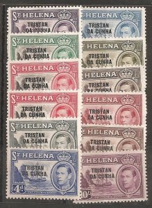 Tristan Da Cunha  SC 1-12 Mint, Never Hinged