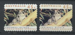 Australia SG 1328  Used pair different phosphors  perf 11½ Threatened Specie...