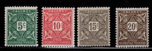 Dahomey Scott J9-12 MH* postage due short set 4/8 1914