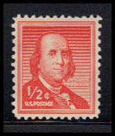 1030 1/2c Benjamin Franklin Fine MNH