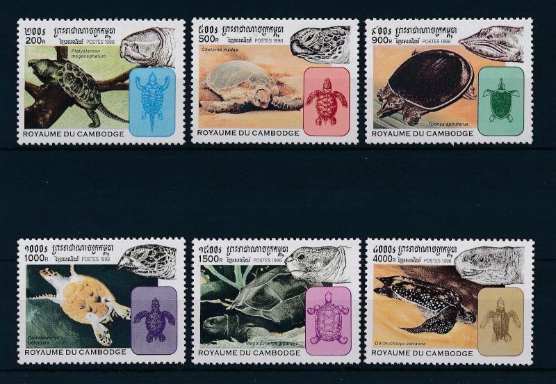 [30487] Cambodia 1998 Reptiles Turtles MNH