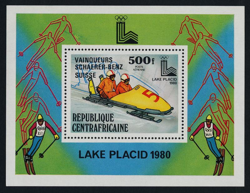 Central African Republic C228 MNH - Winter Olympics, Bobsled, o/p