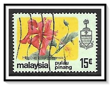 Penang #85a State Crest & Flowers Used