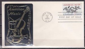 United States, Scott cat. 1252. American Music, Sarzin Cachet. First day cover.