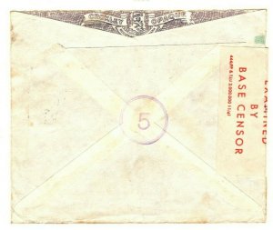 S.AFRICA GB MIXED FRANKING Cover WW2 Censor FPO S.Shields Rail Station 1943 Z57