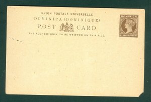 Dominica. Stationery Card. Unused. Penny Halfpenny. See Condition.