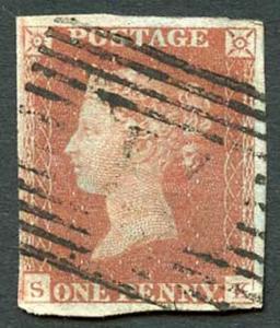 1841 Penny Red (SK) Four Margin No Faults