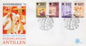 Netherlands Antilles 1979 Sc#B168/B171 YEAR OF THE CHILD (IYC) Set (4) FDC