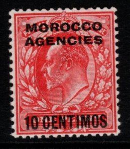 MOROCCO AGENCIES SG113 1907 10c on 1d SCARLET MTD MINT