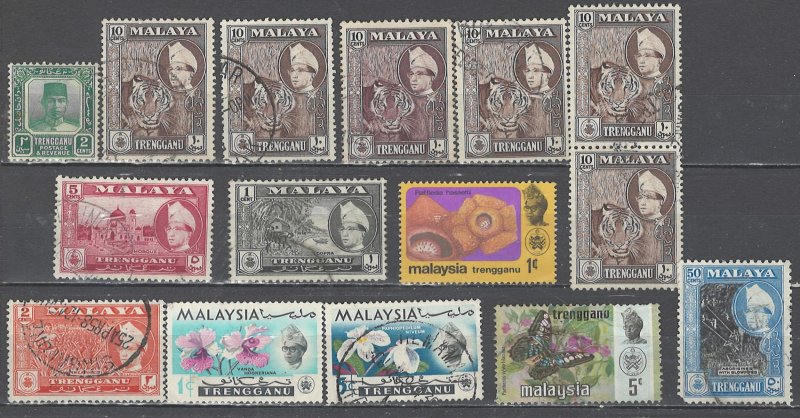 COLLECTION LOT # 2566 TRENNAGU 15 STAMPS 1921+ CLEARANCE CV+$14