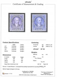 704 1/2 cent Washington, Stamp Mint OG NH EGRADED XF 90 XXF