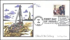 #3182i Immigrants Arrive - Ellis Island Faircloth FDC