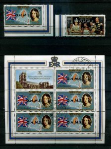 Aitutaki SC# O11,O11a (S/S), O15 QEII 25th Anniv MNH