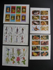 5 Topical souvenir sheets ISO x3 Nagaland x2 check them out!