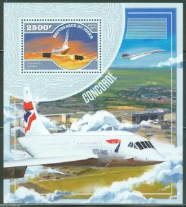 NIGER 2014 AVIATION CONCORDE SOUVENIR SHEET