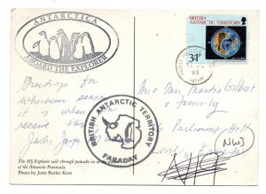 British Antarctic Territory 1993 Aboard the Explorer WS37081