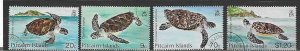 PITCAIRN ISLANDS SG281/4 1986 TURTLES FINE USED