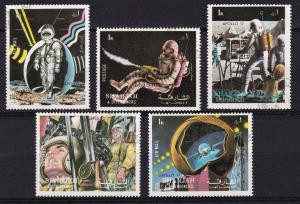 1972 - SHARJAH, Apollo 17, Mic 988-992 - Used