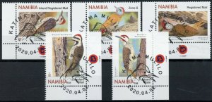 Namibia Birds on Stamps 2020 CTO Woodpeckers Cardinal Woodpecker 5v Set