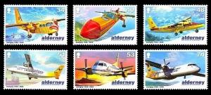 2008 Alderney 339-344 Planes 8,50 €