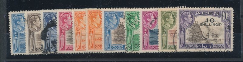 1951 ADEN, Stanley Gibbons n. 36/46, Full Series - Used