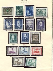 Austria sets mostly  VF NH, few lightly  hinged  - Lakeshore Philatelics