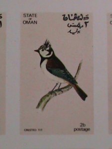 ​OMAN-1973 WORLD FAMOUS LOVELY BIRDS MNH IMPERF SHEET- WE SHIP TO WORLD WIDE