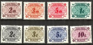 Malta Field Post - Registration Stamps 1973 Digit Drawing set of 8 MNH